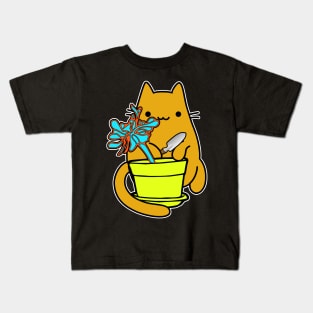 Echeveria Cat Indoor Garden Kids T-Shirt